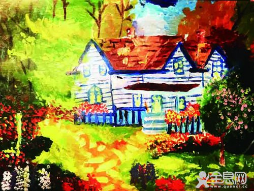 深林里的别墅——《少儿画苑》第28届少儿书画大赛精品