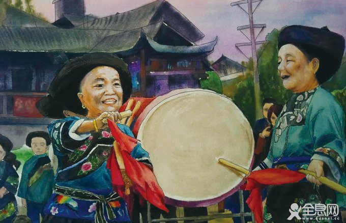 鼓舞苗乡——《少儿画苑》第28届国际少儿书画大赛精品