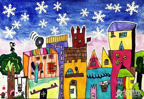 雪中城堡——《少儿画苑》第29届国际少儿书画大赛精品