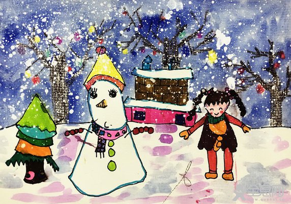 玩雪啦——《少儿画苑》第29届国际少儿书画大赛精品