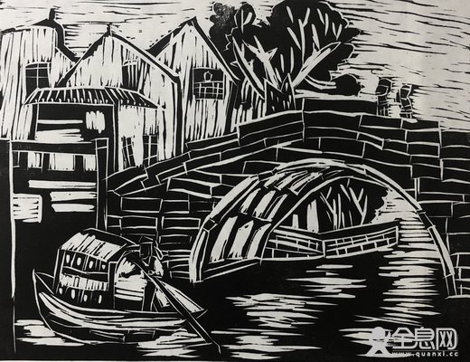 木刻-江南——《少儿画苑》第29届国际少儿书画大赛精品