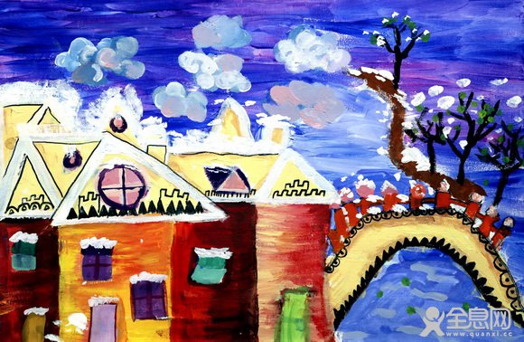 冬天的村庄——《少儿画苑》第29届国际少儿书画大赛精品
