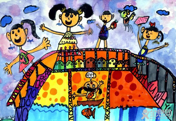 天空之桥——《少儿画苑》第29届国际少儿书画大赛精品