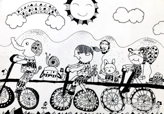 春游——《少儿画苑》第29届国际少儿书画大赛精品