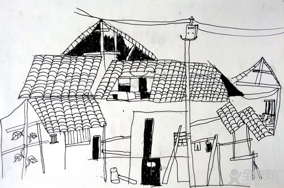 房屋——《少儿画苑》第29届国际少儿书画大赛精品