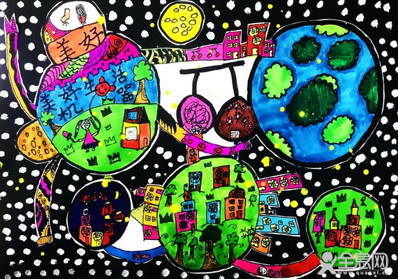 太空——《少儿画苑》第29届国际少儿书画大赛精品
