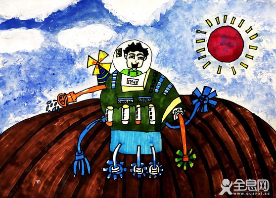 干活机器人——《少儿画苑》第29届国际少儿书画大赛精品