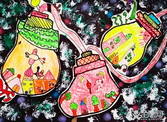 灯泡的创想——《少儿画苑》第29届国际少儿书画大赛精品