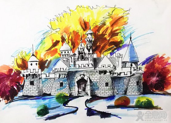 小城堡——《少儿画苑》第29届国际少儿书画大赛精品