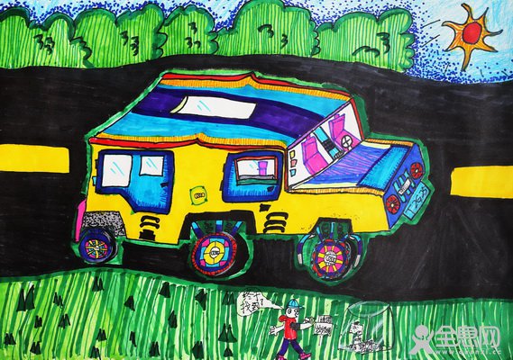 漂亮的车——《少儿画苑》第29届国际少儿书画大赛精品