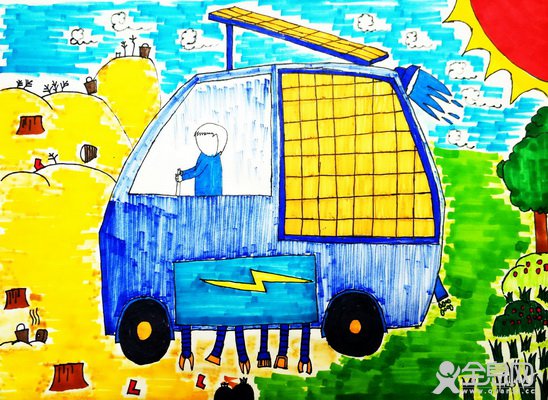 未来的环保卫生车——《少儿画苑》第29届国际少儿书画大赛精品