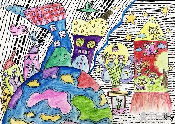 地球的两面——《少儿画苑》第29届国际少儿书画大赛精品