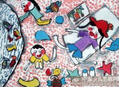 海边真舒服-《少儿画苑》第16届国际少儿书画大赛获奖作品