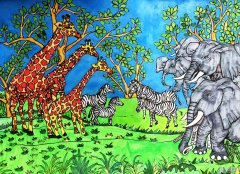 野生动物园——《少儿画苑》第29届国际少儿书画大赛精品