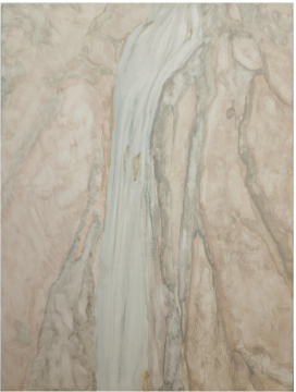 《川前山瀑》&nbsp;80 × 60 cm 布面油画 2018
