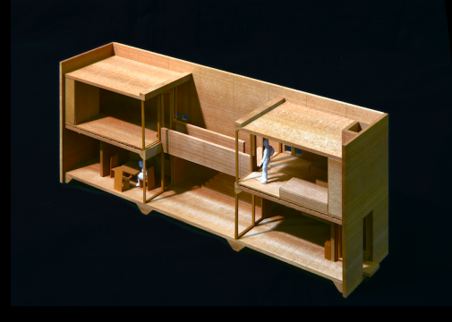 住吉的长屋 Row House in Sumiyoshi- Azuma Hous，图片来源：安藤忠雄建筑研究所 1969年，安藤忠雄接到的第一份正式的建筑请求就是建一栋14平米的小屋——住吉的长屋。这是安藤建筑生涯上十分重要的一个作品，安藤也坦言自己之后的所有理念都是从此生发，建筑灵感来源于贯穿其童年居住的长屋。这栋建筑让安藤获得日本建筑大奖。 &nbsp; 