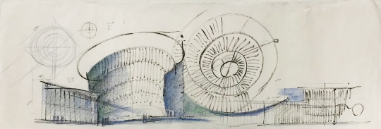 和美术馆馆藏《和美术馆手绘稿》，安藤忠雄，纸本彩铅、墨，2019 &copy;和美术馆 