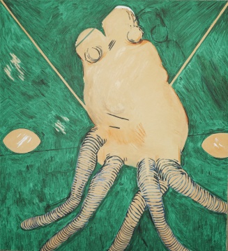 付经岩《人物》160x145cm 布面油画 2018
