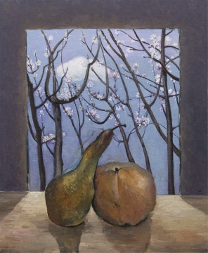 黄冰洁《迎春》50x60cm 布面油画&nbsp;2021
