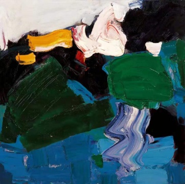 闫振铎《盛荷》81x81cm 布面油画&nbsp;1994
