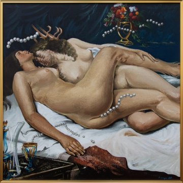 毕建业《珍珠》80x80cm 布面丙烯 2020
