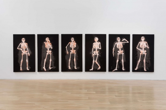 《“哲学家”系列》 208 × 116 cm × 6 布面丙烯和腐蚀 2020 - 2021 
