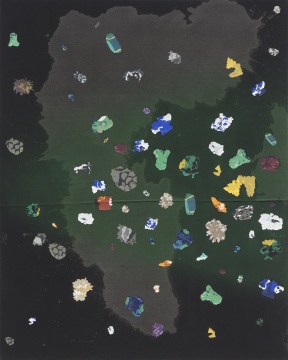 《尘埃》 250 × 600 cm (三联)&nbsp; 布面丙烯和腐蚀 2019 