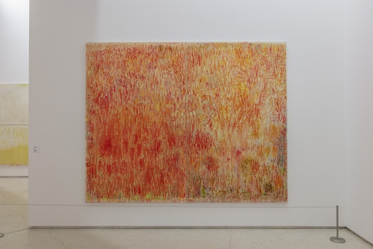 克里斯多夫·勒·布伦《金色树林》 270.1 x 340.4 x 4 cm 布面油画&nbsp;双联画 2016 &copy;克里斯多夫·勒·布伦 图片由红砖美术馆提供 &nbsp; 