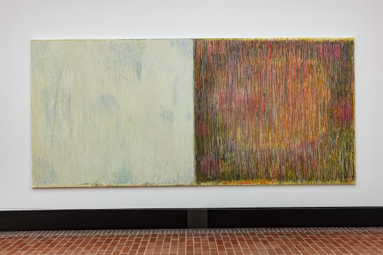 克里斯多夫·勒·布伦 《潮潭》 220 x 440 x 4.2 cm &nbsp;布面油画 双联画 2020 &copy;克里斯多夫·勒·布伦 图片由红砖美术馆提供 