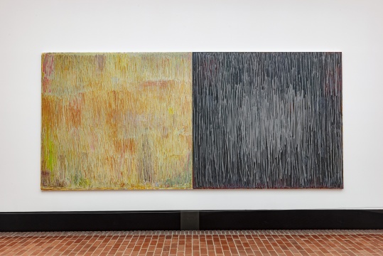 克里斯多夫·勒·布伦 《老虎，老虎》210.6 x 240.8 x 3.6 cm&nbsp;布面油画 双联画 2020 &copy;克里斯多夫·勒·布伦 图片由红砖美术馆提供 