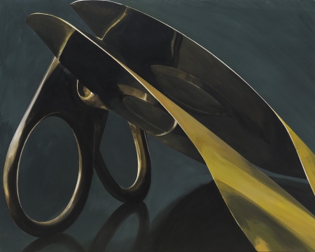 詹翀 《金属片》100×80cm&nbsp;木板丙烯&nbsp; 2018 