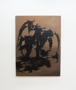 詹翀 《树》120×160cm 木板丙烯 2019&nbsp; 展览现场图 