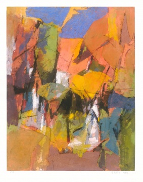 闫振铎&nbsp; 《金色瀑布》&nbsp;80cm×62cm 签名数码版画 2021 