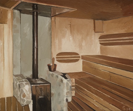 宋元元 《桑拿》 50cm×60cm 布面油画 2020