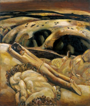 《在山上》&nbsp;布面油画 125×106cm 1991 