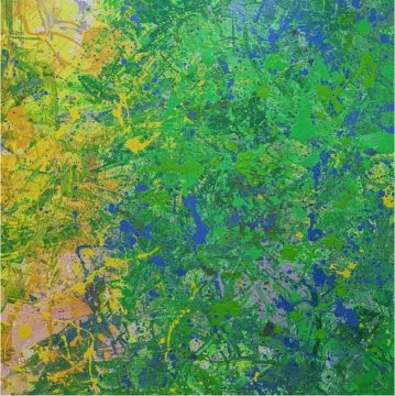 李磊 《繁花似锦 2》 布上丙烯 300x300cm 2021 