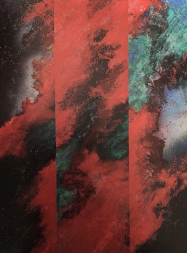 赵旭 《红云之三》 布面综合材料 360x250cm 2016 
