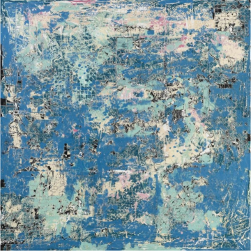 赵旭 《蓝眼泪星云之一》 布面综合材料 200x200cm 2020 