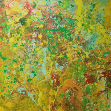 李磊 《繁花似锦 1》 布上丙烯 300x300cm 2021 