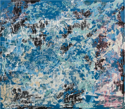 赵旭 《蓝眼泪星云之二》 布面综合材料 158x180cm 2020 