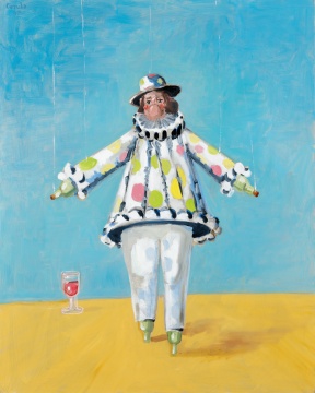 乔治·康多 《小舞者》&nbsp;127.3x101.6cm&nbsp; 油彩画布 2003 HKD 3,800,000 - 5,800,000&nbsp; 