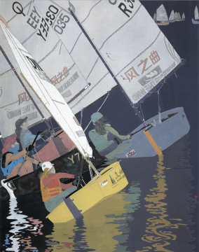 张亦杨 《风乍起》 240×180cm 纸本设色 