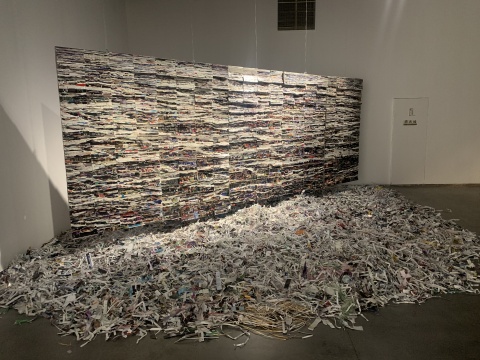李枪 《海水》&nbsp;550×215cm 杂志、书 2017 