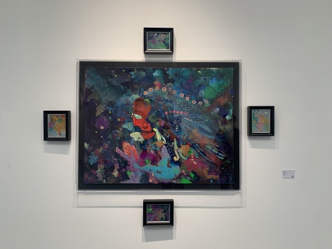 丸山纯奈 《Neo》 130×97cm 布面综合材料 2021 