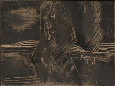 《伊甸之七》 30×40cm 木刻原版1994 