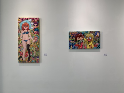 Nyochotan 《Have a Glittering Dream》 150×60cm 布面丙烯 2021 Nyochotan 《Child Emperor》 90×50cm 布面丙烯 2021 