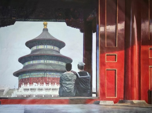 王子&nbsp;《圜丘清音》133x100cm&nbsp;&nbsp;布面油画&nbsp; 