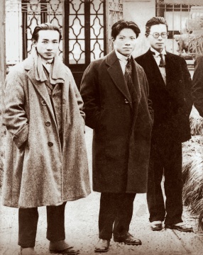 1920年代，吴大羽与林风眠（左）、林文铮（中） 