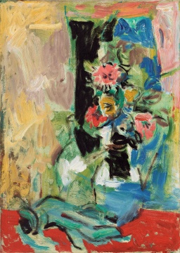 《无题99》45.5×32.5cm 油画布数码版画 2021 