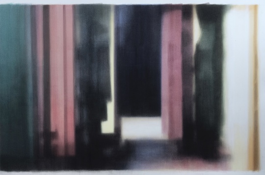 《等待 》&nbsp; 158x252cm&nbsp;纸板丙烯 2019 